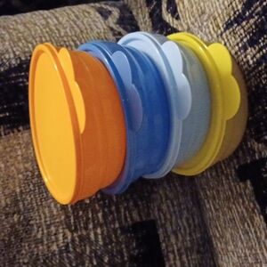 2/$50 New Colorful Tupperware Bowls - Set Of 4 With Lids